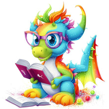 Load image into Gallery viewer, Diamond Painting - Full Round - Colorful little dinosaur (30*30CM)

