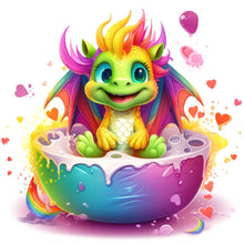Load image into Gallery viewer, Diamond Painting - Full Round - Colorful little dinosaur (30*30CM)
