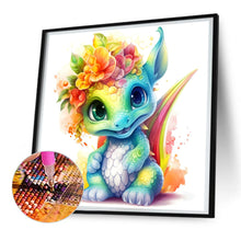 Load image into Gallery viewer, Diamond Painting - Full Round - Colorful little dinosaur (30*30CM)
