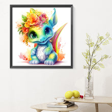 Load image into Gallery viewer, Diamond Painting - Full Round - Colorful little dinosaur (30*30CM)
