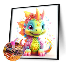 Load image into Gallery viewer, Diamond Painting - Full Round - Colorful little dinosaur (30*30CM)
