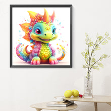 Load image into Gallery viewer, Diamond Painting - Full Round - Colorful little dinosaur (30*30CM)
