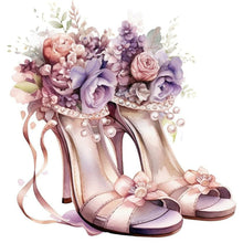 Load image into Gallery viewer, Diamond Painting - Full Round - flower high heels (30*30CM)
