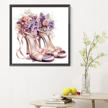Load image into Gallery viewer, Diamond Painting - Full Round - flower high heels (30*30CM)
