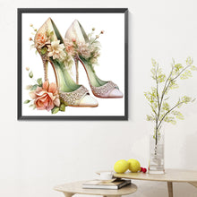 Load image into Gallery viewer, Diamond Painting - Full Round - flower high heels (30*30CM)
