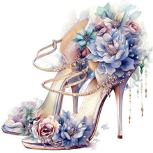 Load image into Gallery viewer, Diamond Painting - Full Round - flower high heels (30*30CM)
