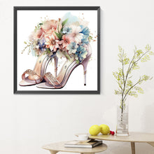 Load image into Gallery viewer, Diamond Painting - Full Round - flower high heels (30*30CM)
