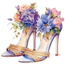 Load image into Gallery viewer, Diamond Painting - Full Round - flower high heels (30*30CM)
