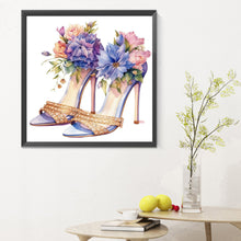 Load image into Gallery viewer, Diamond Painting - Full Round - flower high heels (30*30CM)
