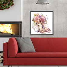 Load image into Gallery viewer, Diamond Painting - Full Round - flower high heels (30*30CM)
