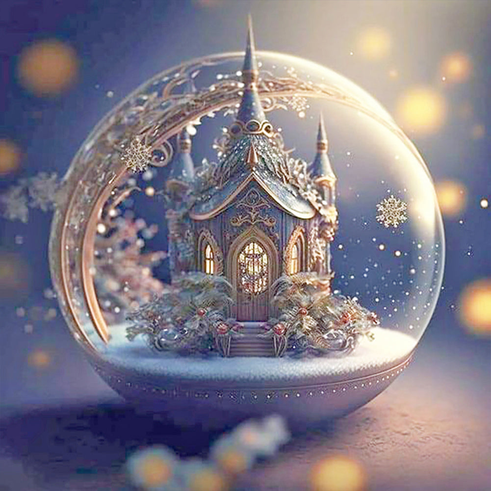 Diamond Painting - Full Round - church crystal ball (30*30CM)