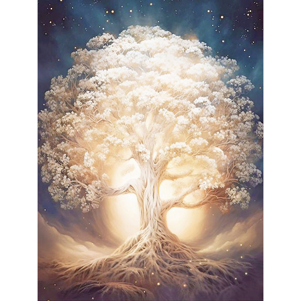 Diamond Painting - Full Round - pure white tree (30*40CM)