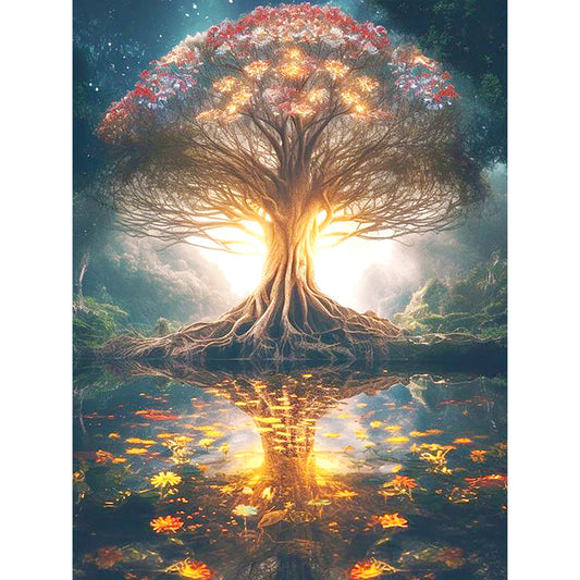 Diamond Painting - Full Round - flower tree (30*40CM)