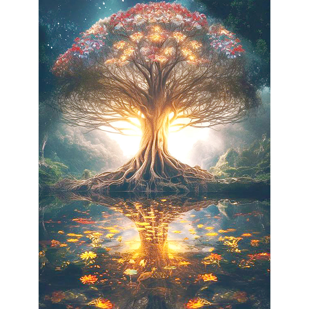 Diamond Painting - Full Round - flower tree (30*40CM)