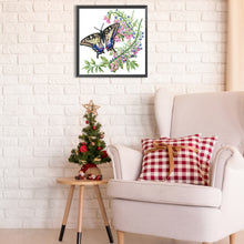 Load image into Gallery viewer, Diamond Painting - Partial Special Shaped - Flower fragrance and butterfly dance (30*30CM)
