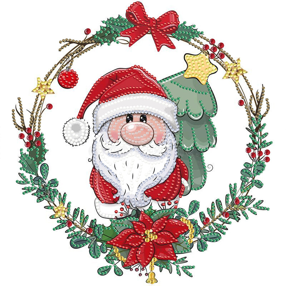 Diamond Painting - Partial Special Shaped - Christmas wreath (30*30CM)
