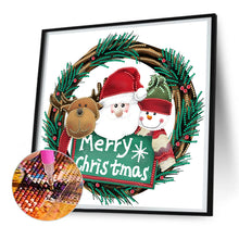 Load image into Gallery viewer, Diamond Painting - Partial Special Shaped - Christmas wreath (30*30CM)
