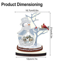 Load image into Gallery viewer, Wooden Diamond Painting Desktop Decor Xmas Snowman for Home Office Desktop Decor
