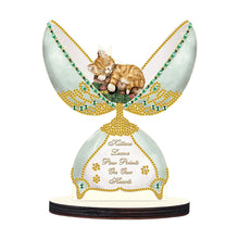 Load image into Gallery viewer, Wooden Crystal Painting Desktop Kit Eggbreaker Cat Carousel Eggbreaker Butterfly
