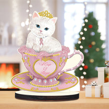 Load image into Gallery viewer, Wooden Crystal Painting Desktop Kit Eggbreaker Cat Carousel Eggbreaker Butterfly
