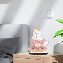 Load image into Gallery viewer, Wooden Crystal Painting Desktop Kit Eggbreaker Cat Carousel Eggbreaker Butterfly
