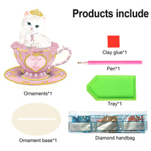 Load image into Gallery viewer, Wooden Crystal Painting Desktop Kit Eggbreaker Cat Carousel Eggbreaker Butterfly
