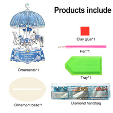Load image into Gallery viewer, Wooden Crystal Painting Desktop Kit Eggbreaker Cat Carousel Eggbreaker Butterfly
