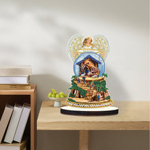 Load image into Gallery viewer, Wooden Christmas Desktop Diamond Painting Ornament for Home Office Desktop Decor

