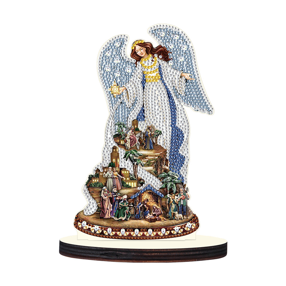 Wooden Christmas Desktop Diamond Painting Ornament for Home Office Desktop Decor