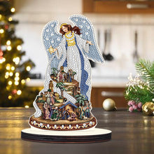 Load image into Gallery viewer, Wooden Christmas Desktop Diamond Painting Ornament for Home Office Desktop Decor
