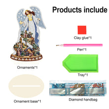 Load image into Gallery viewer, Wooden Christmas Desktop Diamond Painting Ornament for Home Office Desktop Decor
