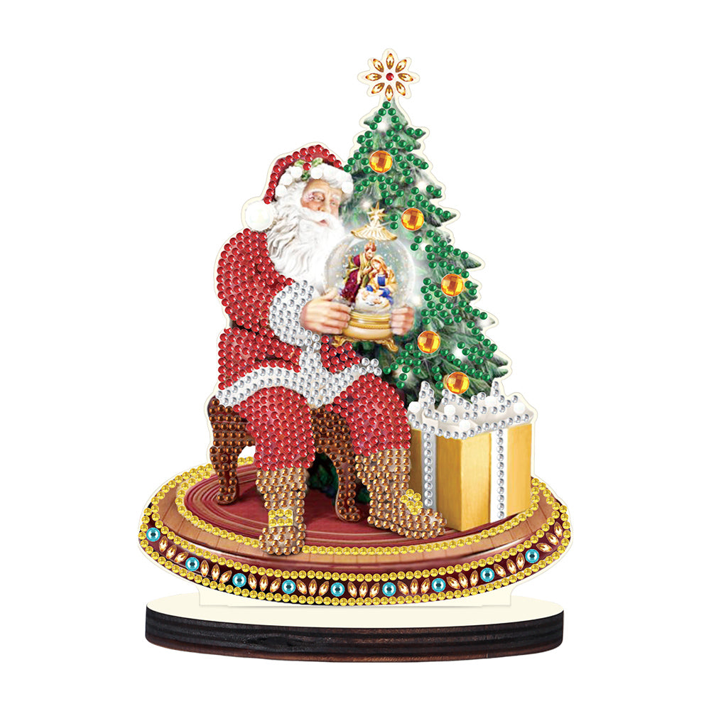 Wooden Christmas Desktop Diamond Painting Ornament for Home Office Desktop Decor