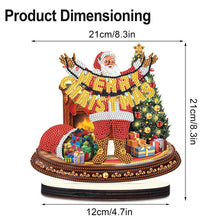 Load image into Gallery viewer, Wooden Christmas Desktop Diamond Painting Ornament for Home Office Desktop Decor
