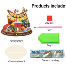 Load image into Gallery viewer, Wooden Christmas Desktop Diamond Painting Ornament for Home Office Desktop Decor
