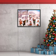 Load image into Gallery viewer, Diamond Painting - Full Square - Christmas street snow scene (40*30CM)
