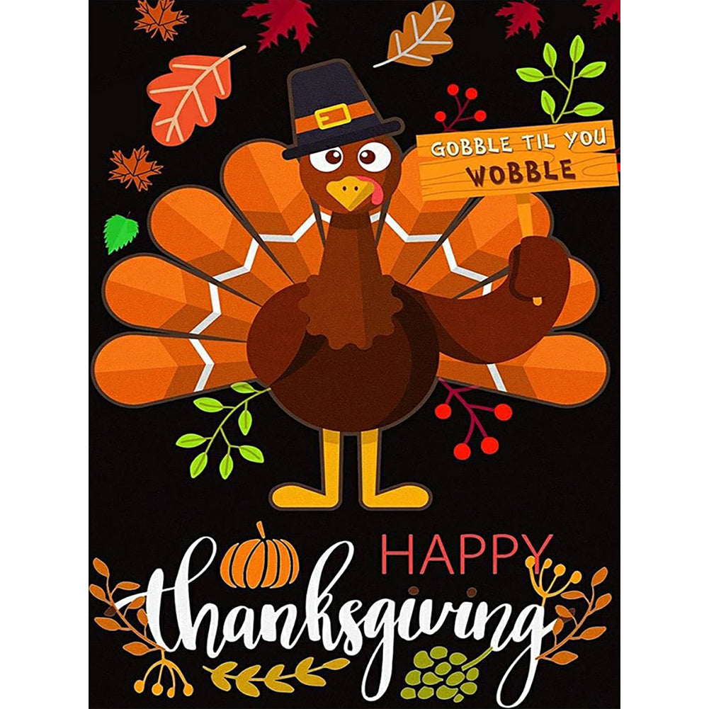 Diamond Painting - Full Round - thanksgiving turkey (30*40CM)