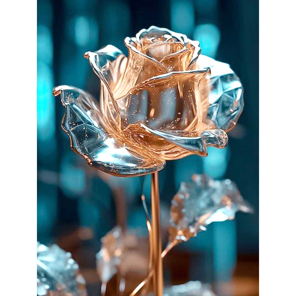 Diamond Painting - Full Round - Glazed crystal flower (30*40CM)