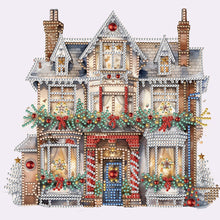 Load image into Gallery viewer, Diamond Painting - Partial Special Shaped - Christmas snow house (30*30CM)
