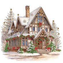 Load image into Gallery viewer, Diamond Painting - Partial Special Shaped - Christmas snow house (30*30CM)
