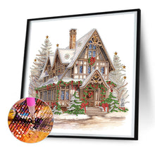 Load image into Gallery viewer, Diamond Painting - Partial Special Shaped - Christmas snow house (30*30CM)

