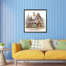 Load image into Gallery viewer, Diamond Painting - Partial Special Shaped - Christmas snow house (30*30CM)

