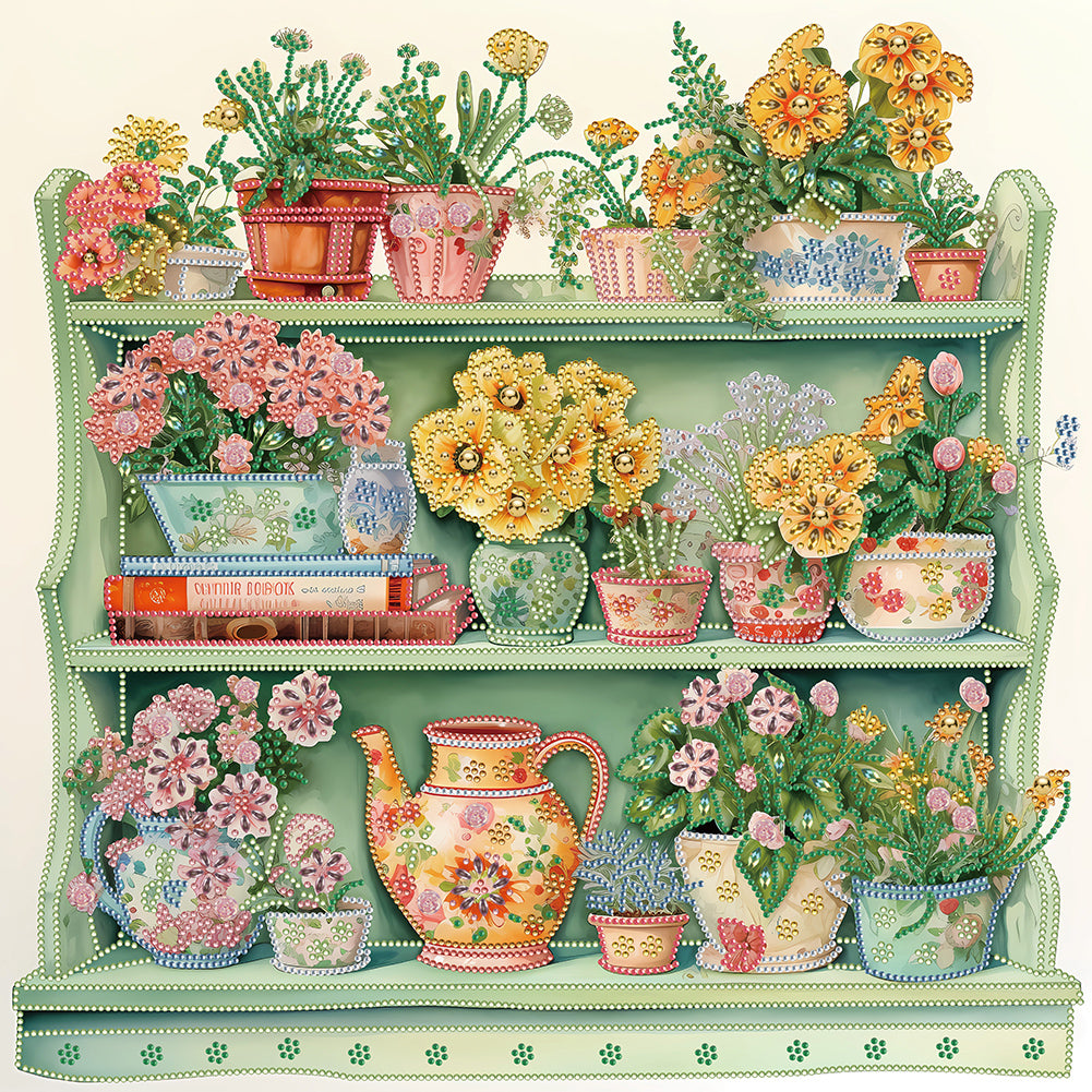 Diamond Painting - Partial Special Shaped - garden wall (50*50CM)