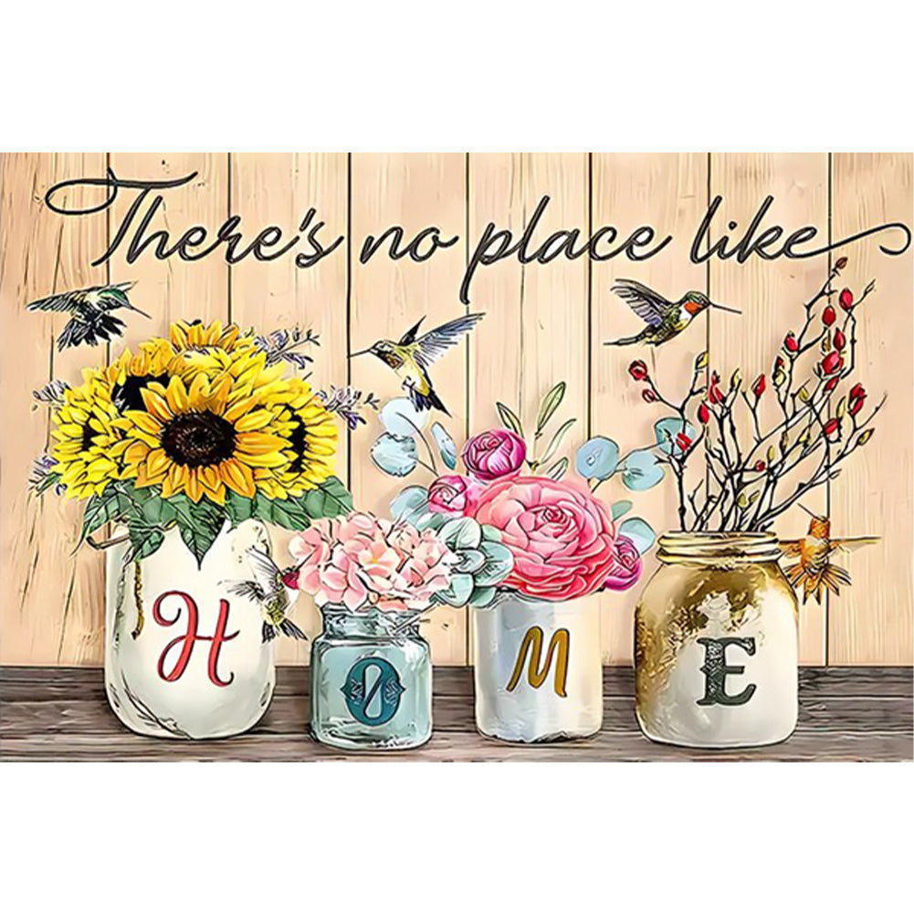 Diamond Painting - Full Round - Flower language of calligraphy and painting (60*40CM)