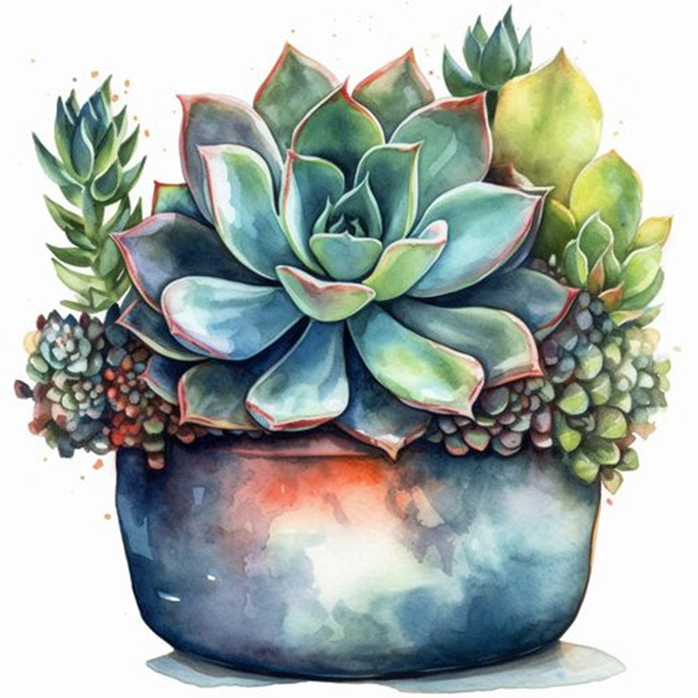 Diamond Painting - Full Round - succulent plants (30*30CM)