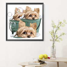 Load image into Gallery viewer, Diamond Painting - Full Round - cute puppy (30*30CM)
