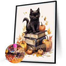 Load image into Gallery viewer, Diamond Painting - Full Round - halloween cat (40*50CM)
