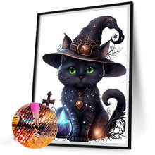 Load image into Gallery viewer, Diamond Painting - Full Round - halloween cat (40*50CM)

