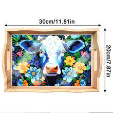 Load image into Gallery viewer, Diamond Painting Nesting Food Trays with Handle Coffee Table Tray (Cow)
