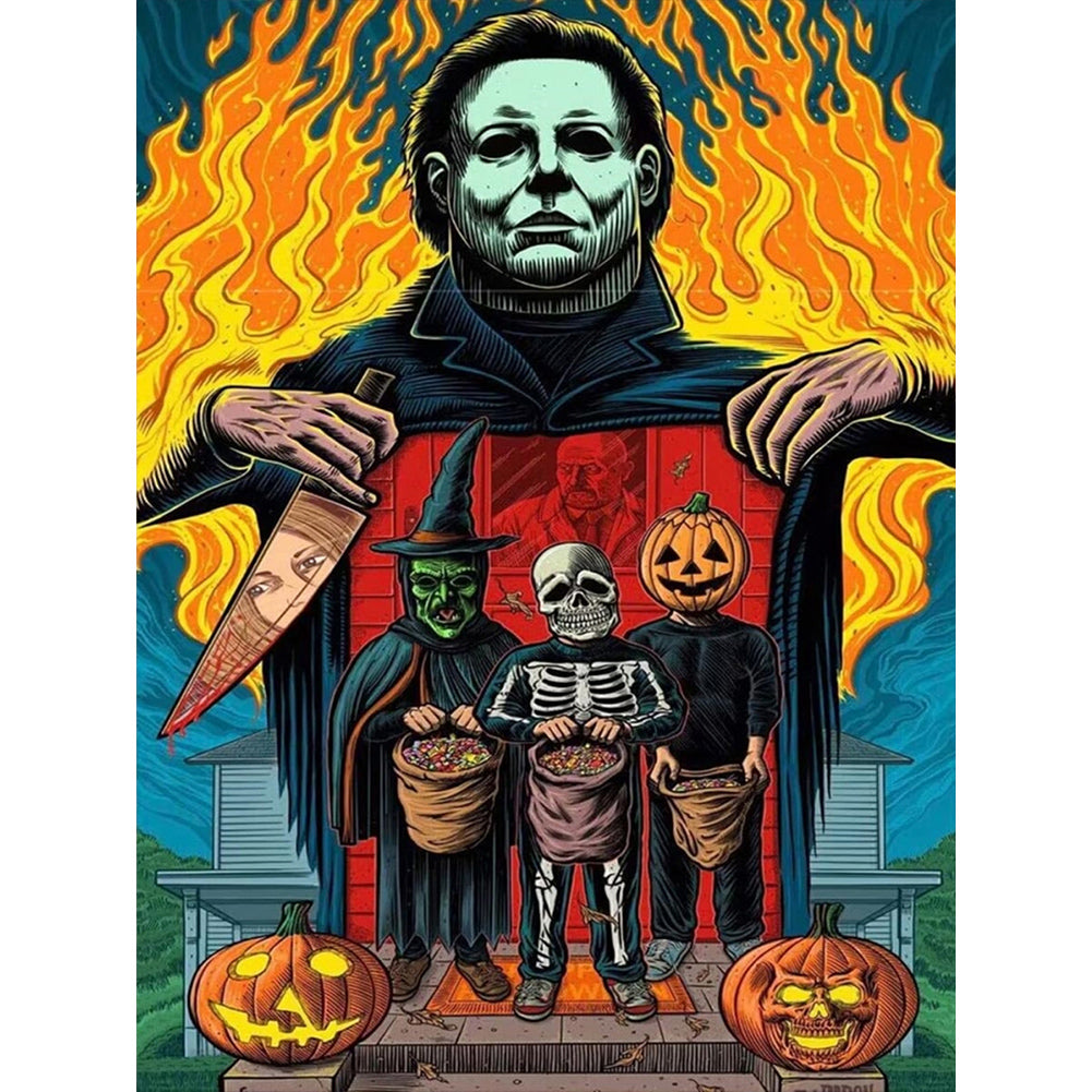 Diamond Painting - Full Round - Funny Halloween (30*40CM)