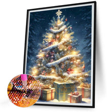 Load image into Gallery viewer, Diamond Painting - Full Round - Christmas tree on snowy night (30*40CM)
